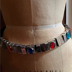 Black Leather Belt With Sliding Metal Rings . Some Have Bright Faceted Jewels . Nwt . Will Fit Up To 34” Waist. Meant To Be Worn Below Waist . D Ring Belt, Black Leather Belt, D Ring, Metal Rings, Leather Belt, Black Silver, Belts, Meant To Be, Black Leather