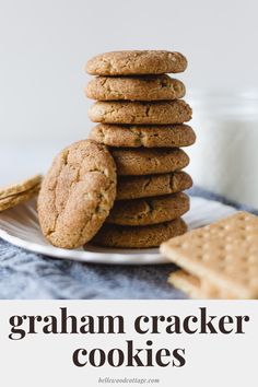 Graham Cracker Cookies are lightly spiced with ground cinnamon and rolled in cinnamon sugar before baking. The combination of crushed graham crackers (which replace a portion of the flour) and browned butter give these cookies a deep nutty flavor that is really irresistible. A cookie that is comfort itself any time of the year, but I especially love these during the fall with a hot cup of tea! Soft Graham Cracker Cookies, Gram Cracker Cookie Recipe, Gram Cracker Cookies, Cinnamon Graham Cracker Recipes, Graham Cracker Cookies Recipe, Paleo Holiday Cookies, Graham Cracker Biscuits, Vegan Ginger Molasses Cookies, Holiday Bakes