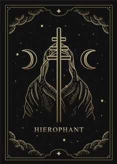 the book cover for herophant, with an image of a cross on it