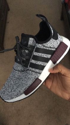 shoes adidas sneakers tumblr adidas shoes black and white adidas nmd burgundy grey low top sneakers maroon/burgundy custom shoes adidas nmd r1 running shoes adidas amd Sneaker Ideas, Black Adidas Shoes, Basket Style, Adidas Shoes Women, Gucci Sneakers, Adidas Nmd R1, Adidas Zx, Adidas Outfit, Adidas Nmd