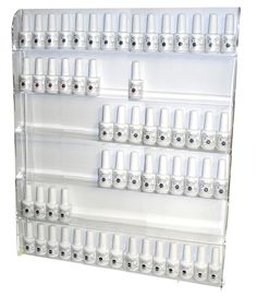 Encore Wall-Mount Nail Polish Display / Holds 90 Polishes (AWM-90) Tech Organization Ideas, Nail Tech Organization, Nail Tech Organization Ideas, At Home Nail Salon Room, Beauty Studio Decor, Nail Polish Wall Rack, Nail Polish Display, Nail Room Ideas, Nail Salon Interior