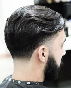 Sideburn Styles, Taper Fade Long Hair, Temp Fade Haircut, Low Fade Haircut, Taper Fade Haircut, Men's Long Hairstyles, Hair Styles Men, Men Haircut Styles, Taper Fade