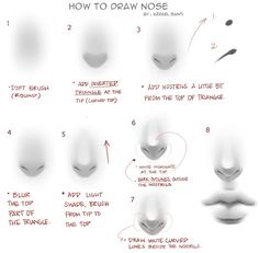 how to draw nose step by step instructions for beginners and advanced drawing students in adobe