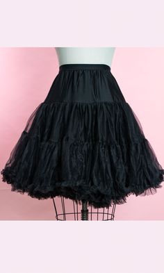 Complete the look with a soft and flowy petticoat! Add volume to any of our full skirts or dresses. Girls LOVE this particular petti because it's soft, lightweight, and not scratchy! Also, note the ruffles don't begin until below the hip as to create the perfect, classy silhouette without adding the appearance of inches on the hip! 100% Nylon Tatyana Brand Elastic Waistband The measurements provided are taken flat and then stretched to the garments' capacity. If you are at the Max measurement, s Prom 2023, Full Skirts, Girls Love, Black Heart, Petticoat, Black Media, Monster High, Ever After, Tulle Skirt