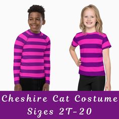 Looking for a cheshire cat for your kiddo? Have a young one obsessed with Alice in Wonderland? Look no further!  These pieces are perfect for kids who love to dance and celebrate their wild side.  They also come in sizes from 2T-20. Items are sold separately to allow for a custom mix and match.  * Made with a smooth and comfortable microfiber yarn * Vibrant colors that won't fade *Woman Owned Business This product is made especially for you as soon as you place an order, which is why it takes us Boys Halloween Costume, Cheshire Cat Costume, Costume Family, Family Halloween Costume, Kids Halloween Costume, Cat Costume, Cat Kids, Boy Halloween Costumes, Family Halloween Costumes