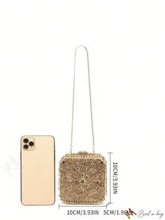 BirdinBag - Glamorous Rhinestone-Decorated Mini Box Bag Luxury Portable Box Bag For Formal Occasions, Square Portable Box Bag For Evening, Luxury Portable Box Bag For Evening, Portable Square Box Bag For Evenings, Glamorous Rectangular Box Bag For Gift, Glamorous Rectangular Shoulder Bag As Gift, Glamorous Rectangular Shoulder Bag For Gift, Portable Square Evening Bag, Elegant Portable Rectangular Box Bag