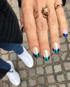 Top Nail, Short Nail Designs, Summer Nails Colors, Nail Designs Spring, Funky Nails, Nail Art Inspiration, Nail Arts, Gel Manicure, Nail Trends