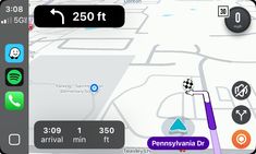 the gps app shows you where to go and how to use it for your car