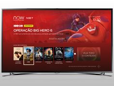 the new lg ole tv is shown in red and black with an animated character on it