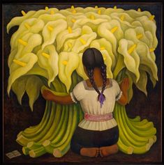 The Flower Vendor (Girl with Lilies) : Diego Rivera c1941 Archival Quality Print #ArtPrint #interiordesign #homedecor #painting #wallart #Vintage #art #prints #artoftheday #artist #eBay #Amazon #VenturaPacific Diego Rivera Art, Flower Vendor, Diego Rivera Frida Kahlo, Mexican Paper Flowers, Frida And Diego, Diego Rivera, Sugar Skulls, Mexican Art, Mexican Folk Art