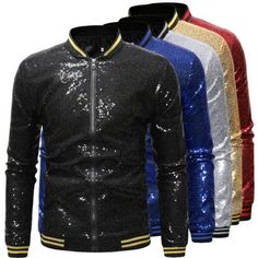 Free & Fast shipping 100% Satisfaction guarantee 30 Days Money Back 100% DELIVERED & TRACKED lowest price guranteed on all orders top quality Your Best Choice & 5 STAR SERVICE Men's Slim Fit Shiny Jacket Baseball Collar Sequined Long sleeve Zipper Stage D DESCRIPTION Brand Unbranded Size S-2XL Size Type Regular Style Jacket Accents Sequin Chest Size 39-48 in Closure Zip Collar Style Stand-Up Country/Region of Manufacture China Department Men Distressed No Features Full Zip Fit Slim Garment Care Fitted Long Sleeve Varsity Jacket For Winter, Slim Fit Coat, Outdoor Coats, Shiny Jacket, Overcoat Jacket, Baseball Varsity Jacket, Streetwear Mens, Slim Fit Top, Sequin Jacket