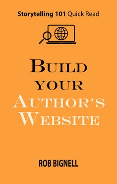 an orange book cover with the words build your author's website