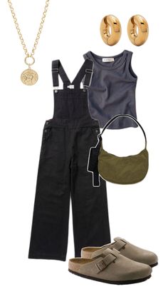 #outfit #style #fashion #outfitinspo #fit Summer 2024 Outfits Aesthetic, Free People Outfit Ideas, Summer I Turned Pretty Outfits, Brewery Outfit, Black Overalls Outfit, San Diego Style, Casual Outfits Fashion, Collage Outfits, Overall Outfit