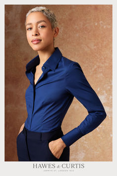 Discover the latest womenswear arrivals. All new ladies shirts and stylish blouses that make the perfect workwear outfit or effortlessly elegant smart-casual style. Chic Light Blue Buttoned Blouse, Classic Blue Blouse With Button Closure, Chic Blue Silk Blouse, Luxury Blue Buttoned Blouse, Fitted Blue Silk Blouse, Elegant Smart Casual, Buy Shirts, Smart Casual Style, Power Dressing