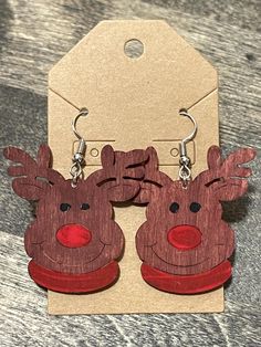 Get into the holiday spirit with these adorable hand-painted reindeer earrings! Crafted from lightweight wood and designed to resemble cheerful reindeer, these earrings are a fun and festive accessory for your Christmas celebrations. Handmade: Each pair is made from high-quality, lightweight wood for comfortable wear. Unique Design: Hand-painted with charming details that capture the essence of the holiday season. One-of-a-Kind: Every pair is unique, making them special gifts for loved ones. Perfect For: Holiday parties Christmas gifts Stocking stuffers Adding a festive touch to everyday outfits Painted Reindeer, Reindeer Earrings, Gifts For Loved Ones, Holiday Jewelry, Holiday Spirit, Holiday Parties, Stocking Stuffers, Everyday Outfits, The Holiday