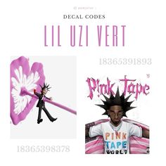 the pink tape is being used as an advertisement for clothing brand illuzi vert