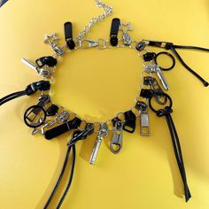 Length: 41-50cm Adjustable Black Grunge Jewelry, Black Metal Punk Choker, Punk Black Choker Jewelry, Adjustable Grunge Chain Choker, Punk Black Metal Choker, Black Punk Style Choker Jewelry, Punk Style Black Choker Jewelry, Adjustable Metal Trendy Choker, Trendy Adjustable Metal Choker