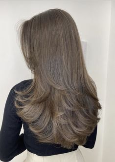 C Shape Haircut Long, 2 Layer Haircut Medium, Medium Length Hair With Layers And Face Framing, Braun Hair, Cascading Layers, Haircut 2023