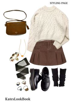 Cute Outfit Ideas Layout, Style Board Fashion Layout, Fall Outfit Layout, Dress To Impress Fall Autumn, Highschool Outfit Ideas, Outfits Aesthetic Invierno, Aesthetic Back To School Outfits, Aesthetic High School, Outfit Ideas Layout