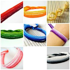 several different types of bracelets are shown