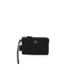 Introducing The Stylish And Versatile Coach Monogram Canvas Crossbody Card Wallet In Classic Black. This New With Tags Designer Piece Features A Zip Closure, Canvas Material, And Sleek Leather Trim. With A Medium Size And Dimensions Of 5" Height And 14" Width, This Accessory Is Perfect For Any Occasion. Made With The Iconic Monogram Pattern, It's A Must-Have Addition To Your Collection. Coach Monogram Wallet, Hot Pink Bag, Coach Monogram, Canvas Travel Bag, Brown Leather Backpack, Canvas Purse, Monogram Pattern, Coach Shoulder Bag, Zip Wallet