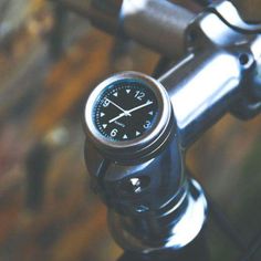 a close up view of the handlebars on a bike