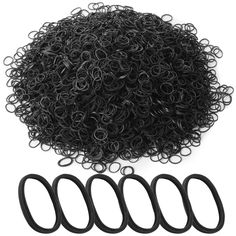 PRICES MAY VARY. Package Includes: 2000 Pack of Black Soft Elastic Braiding Rubber Bands, Adequate To Use For A Long Term Won't Break Your Hair: 1 mm In Thickness And 1.5 cm In Diameter; You'd Better Use 2 Or More Rubber Bands When Apply To The Thick Hair Good Material: These Soft Hair Elastics Are Made From Durable And Flexible Rubber, More Durable Than Regular Rubber Bands Various Usage: Good For Small Dreadlocks, Hair Design, Hair Braiding, Ponytails, Wedding Hairstyle, Or DIY More Charming H Small Dreadlocks, Ponytail Curls, Rubber Bands For Hair, Black Rubber Bands, Hair Rubber, Hair Rubber Bands, Hair Elastic, Design Hair, Hair Braiding