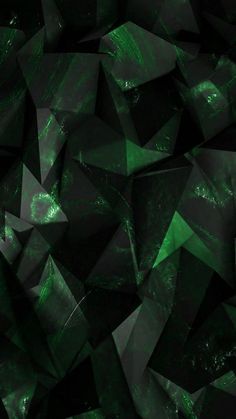 an abstract green background with many different shapes