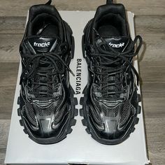 Questions? Leave A Comment Below! Black Balenciaga Track Sneakers, Balenciaga Speed Runner, Balenciaga Race Runner, Balenciaga Track 2, Balenciaga Runners, Shoes Balenciaga, Rubber Sneakers, Balenciaga Speed, Balenciaga Sneakers