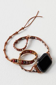 Give your Apple watch an extra earthy detail with these stone bands from Cape Diablo. **Features:** Handmade, wrap style, carefully selected stone beads, 32mm magnetic slider, adjustable button closure, 6.3-7.2 inches **Why We | Practical Magic Apple Watch Band by Cape Diablo at Free People in Red Practical Magic, Apple Watch Band, Beauty Supply, Apple Watch Bands, Watch Band, Wrap Style, Stone Beads, Boho Outfits, Watch Bands