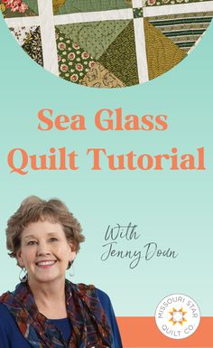 Learn How to Make Sea Glass Quilt! Jenny Doan demonstrates how to make a beautiful new hourglass quilt with precut layer cake squares. Sea Glass Quilt, Beach Themed Quilts, Hourglass Quilt, Triangle Quilt Tutorials, Missouri Quilt Tutorials, Missouri Star Quilt Company Tutorials, Missouri Star Quilt Tutorials, Cake Squares, A Quilting Life