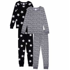 Calvin Klein Kids 4-Piece Pajamas, Color : Black Set (Black And Gray) Size : 4 Brand New With Tags. Features: Color(S): Black Black Set: Black Long Sleeve And Pant Set With Star All-Over Print And Gray Long Sleeve And Pant Set With Logo All-Over Print Elastic Waistband Made In Cambodia Content: 95% Polyester | 5% Elastane Exclusive Of Decoration Sizing: Size : 4 Size Subject To Availability Care Instructions: Turn Garment Inside Out Before Wash Machine Wash Cold With Like Colors Gentle Cycle Tum Black Winter Sleepwear For Pajama Party, Black Loungewear Sets For Winter, Black Letter Print Sleepwear For Loungewear, Black Letter Print Sleepwear, Black Cotton Pajama Party Sets, Black Cotton Sleepwear For Winter, Calvin Klein Pajamas, Calvin Klein Girls, Calvin Klein Shorts