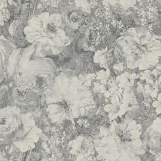 Sample Floral on Faux Grasscloth Wallpaper in Blue/Grey Faux Grasscloth Wallpaper, 100 Wallpaper, Wallpaper Warehouse, Faux Grass, Large Scale Floral, Drops Patterns, Plant Wallpaper, Wallpaper Direct, Grasscloth Wallpaper