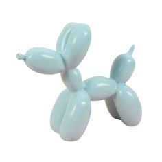 a blue balloon dog on a white background