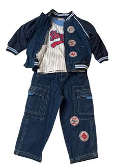 Vintage 90s Cradle Togs Boys Baseball Sports 3 Pc Jeans Shirt Jacket Outfit Great Condition! Photos show Actual Set You Will Receive. Size 24M 100% Cotton Playful Cotton Outerwear For Streetwear, Shirt Jacket Outfit, Baseball Outfit, Jeans Shirt, Jacket Outfit, Sports Baseball, Jacket Outfits, Toddler Boys, Boy's Clothing