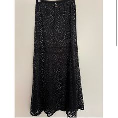 Free People Take A Chance Black Lace Elastic Waistband Maxi Skirt. New Without Tags! Spring Black Lace Maxi Skirt, Black Lace Maxi Skirt For Spring, Black Lace Maxi Skirt For Party, Black Lace Long Skirt, Take A Chance, Free People Skirt, Free People Black, Black Lace, Maxi Skirt