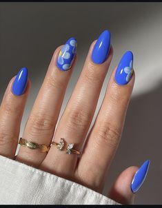 Summer Unique Nails, Blue Colored Nails, Spring Nails Blue, Baby Blue Nails, Ring Inspo, Nagel Tips, Christmas Gel Nails, Smink Inspiration