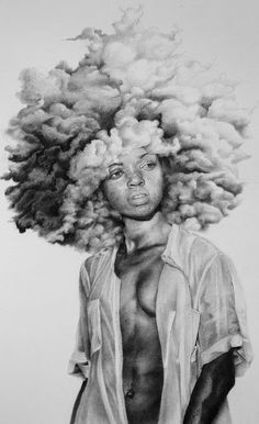 Crazy Sketches, Universe Message, Head In The Clouds, Afrocentric Art, Cloud Art, Black Artwork, Black Art Pictures, Afro Art