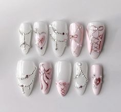 Greetings and welcome to my store. Hope you find a style you like . 𝐌𝐚𝐭𝐞𝐫𝐢𝐚𝐥: I only work with high quality materials to create sturdy & long-lasting luxury press on nails that you can trust on. My nails will last for: 1- 2 days using adhesive tab (provided with the nail set) 2- 3 weeks using nail glue. You can reuse all of the nails multiple times if you take care of them. 𝐒𝐢𝐳𝐞: XS : 14mm, 11mm, 12mm, 10mm, 8mm S: 15mm, 12mm, 13mm, 11mm, 8mm M: 16mm, 12mm, 13mm, 11mm, 9mm L: 18mm, 1 Acrylic Design Nails, Pastel Y2k, Pink Wedding Nails, Nail Pink, Luxury Press On Nails, Cute Simple Nails, Acrylic Design, Wedding Nail, Pretty Gel Nails