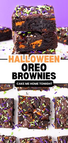 halloween oreo brownies with sprinkles on top