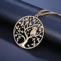 Tree Charms, Owl Pendant Necklace, Family Tree Necklace, Owl Patterns, Owl Necklace, The Tree Of Life, Owl Pendant, Tree Necklace, Tree Of Life Necklace