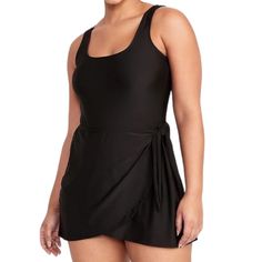 Side-Tie Swim Dress. Women’s Size Xxl. New With Tag. Color Name - Black Jack. One Piece. Wide Shoulder Straps. Removable Pads. Built-In Briefs. Interior Secret Smooth Powermesh Stretches With Your Body. Smooth, Quick-Drying. Fully Lined. Built In Upf Sun Protection. Seamed Waist With Wrap Skirt, Built-In Briefs And Adjustable Tie At Left Side. Care Tag Shown In Photos. Ships Fast With Care From A Non-Smoking, Pet-Free Environment. Elegant Black One-piece Swim Dress, Chic Black Swim Dress For Swimming, Chic Black Swim Dress For Poolside, Chic One-piece Black Swim Dress, Elegant Black Swim Dress For Poolside, Elegant Black Swim Dress For Vacation, Chic Black One-piece Swim Dress, Chic Black Swim Dress, Chic Black Fitted Swim Dress