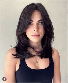 Medium Length Hairstyles for Thick Hair 2024 Haircuts For Fine Dark Hair, Long Shag Bob With Bangs, Neck Length Haircuts For Women, Short Hair In Layers Shoulder Length, Shoulder Length Hair Short Layers, Hair Cut Medium Layers, Layered Bob Hairstyles Shoulder Length Round Faces, Straight Thick Hair Styles, Layered Hair Short Shoulder Length