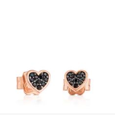 Never Used Tous Motif Earrings In Rose Vermeil Silver And Spinels. Motif: 0.47cm. 18kt Gold Plated Sterling Silver With A Thickness Of 3 To 5 Microns And Without Any Other Metal Between Them. Elegant Rose Gold Heart Cut Earrings, Luxury Rose Gold Heart Earrings, Elegant Rose Gold Diamond Heart Earrings, Formal Rose Gold Heart Earrings, Luxury Sterling Silver Heart Earrings For Formal Occasions, Luxury Formal Sterling Silver Heart Earrings, Rose Gold 14k Gold Heart Cut Earrings, Elegant Rose Gold Heart Earrings Pierced, Rose Gold Heart Cut 14k Gold Earrings