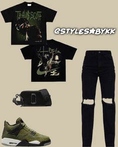 Outfit Ideas Jordans, Rod Wave Concert Outfit, Jordan 3 Outfit Women, Clothes Names