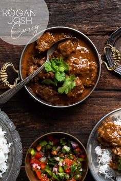 the meal is prepared and ready to be eaten with rice, beans, and cilantro