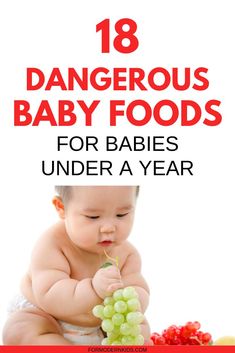 When it's time to introduce solids to your baby, be sure to avoid these common foods that could be dangerous for him to eat. Instead find baby food recipes that won't pose choking hazards or digestive upset. #baby #babyfood Foods For Babies, Baby Train, 7 Month Old Baby, Advice For New Moms