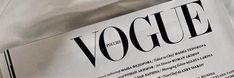 an advertisement for a magazine with the word voge on it's front page