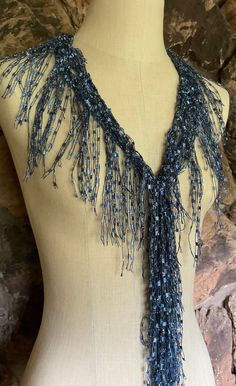 Denim Blue Scarf for Women, Scarf Necklace, Textile Jewelry, Denim Accessories, Fun Scarf, Cute Birthday Gift for Her, Western Accessories - Etsy Upcycle Clothes Diy, Cooling Scarf, Western Accessories, Scarf Necklace, Cute Birthday Gift, Women Scarf, Clothes Diy, Scarf For Women, Cute Birthday