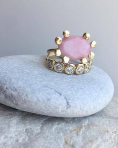 Fine Jewlery, Prong Ring, Brighton Jewelry, Nature Inspired Jewelry, Pink Ring, Pink Opal, Third Party, Bling Bling